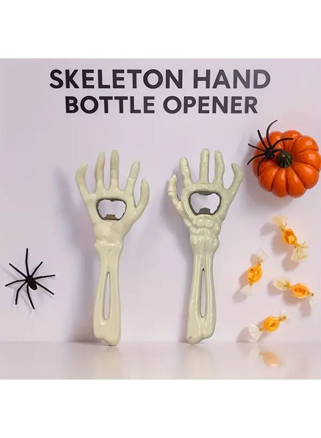 Black Skull Hand Bottle Opener Heavy Duty Cast Iron Halloween Gift - Image 2
